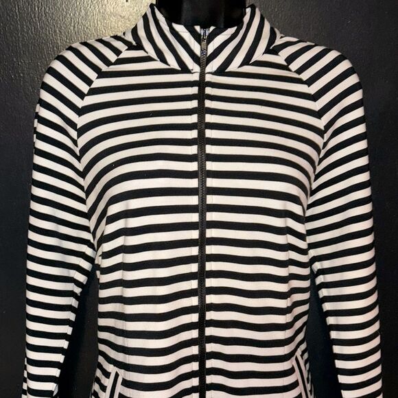 Cabi black and white striped MOD look Byline jacket. Sz small. - Picture 6 of 14